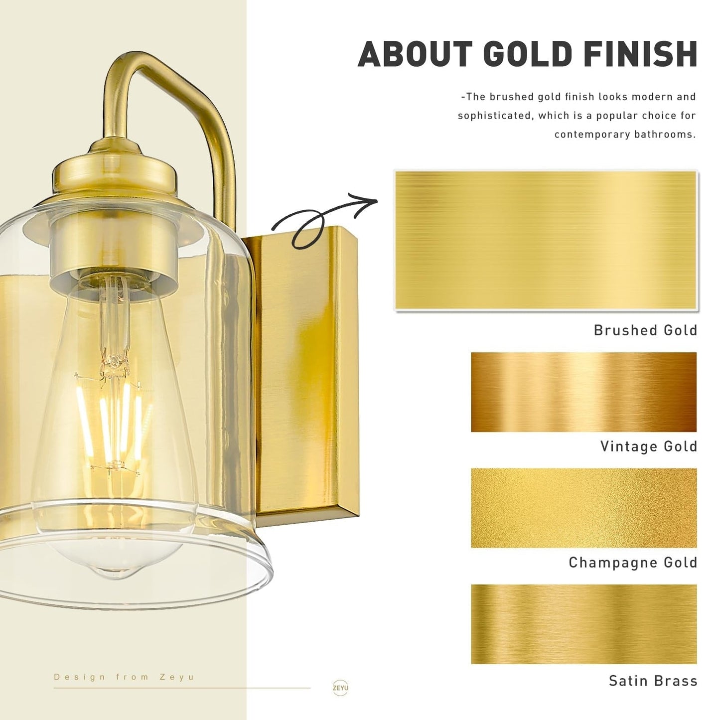 Appliques murales modernes à 3/4/5/6 lumières au-dessus du miroir pour salle de bain