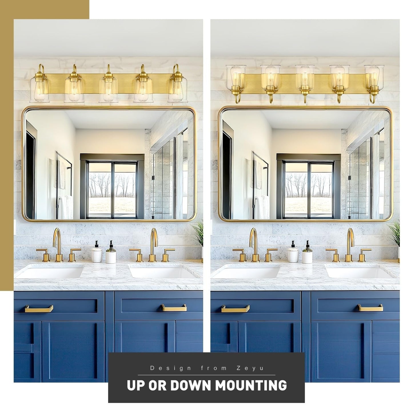 Appliques murales modernes à 3/4/5/6 lumières au-dessus du miroir pour salle de bain