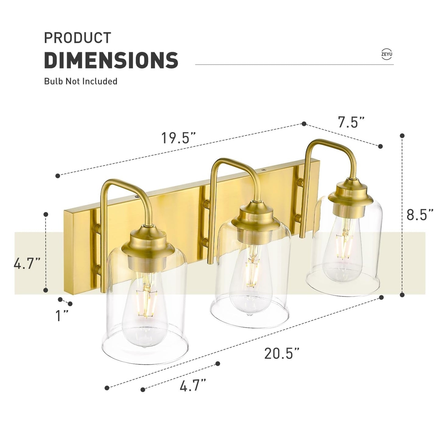 Appliques murales modernes à 3/4/5/6 lumières au-dessus du miroir pour salle de bain