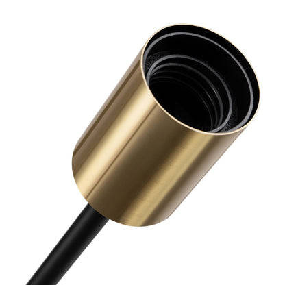 Plafonnier semi-encastré Sputnik noir/doré, idéal pour salon, cuisine, bureau, chambre ou hall d'entrée.