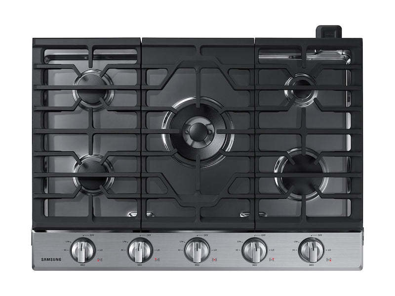 Surface de cuisson à gaz intelligente Samsung de 30 po à 5 brûleurs - acier inoxydable - NA30N6555TS/AA | Samsung 30 5-Burner Smart Gas Cooktop - Stainless Steel - NA30N6555TS…