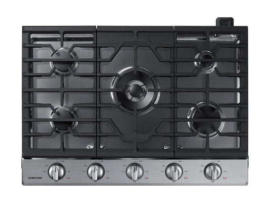 Surface de cuisson à gaz intelligente Samsung de 30 po à 5 brûleurs - acier inoxydable - NA30N6555TS/AA | Samsung 30 5-Burner Smart Gas Cooktop - Stainless Steel - NA30N6555TS…