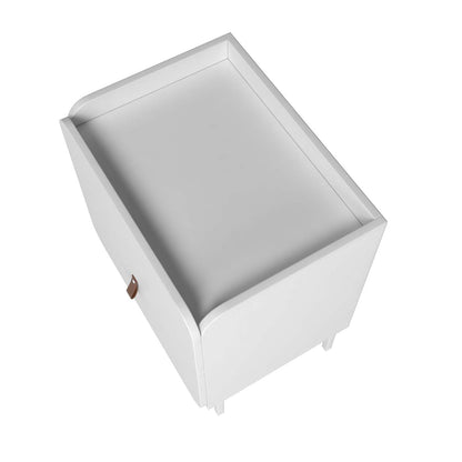 Manhattan Comfort Mid-Century Modern Bogardus Nightstand with 2 Drawers - White|Table de nuit Bogardus de Manhattan Comfort de style moderne du milieu du 20e siècle avec 2 tiroirs - blanche