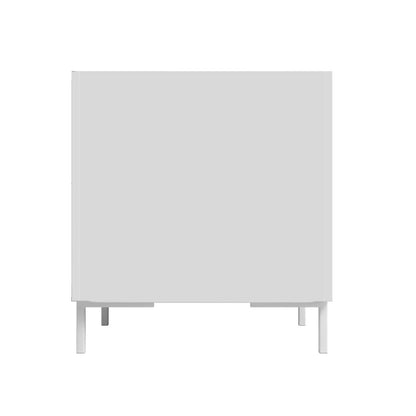 Manhattan Comfort Mid-Century Modern Bogardus Nightstand with 2 Drawers - White|Table de nuit Bogardus de Manhattan Comfort de style moderne du milieu du 20e siècle avec 2 tiroirs - blanche