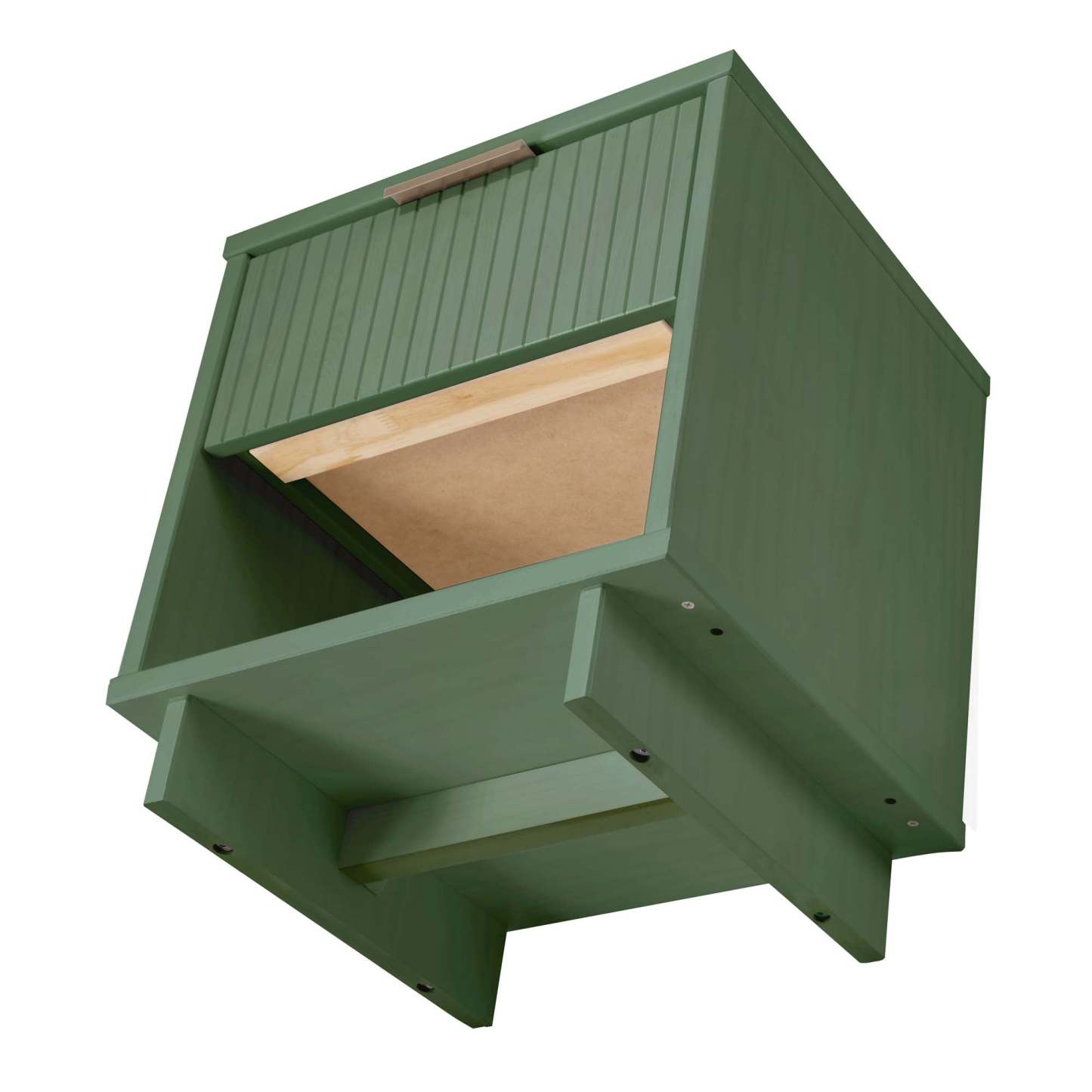 Manhattan Comfort Granville Modern Nightstand with 2 Full Extension Drawers - Midnight Blue|Table de nuit moderne Granville de Manhattan Comfort avec 2 tiroirs à extension complète - bleu minuit