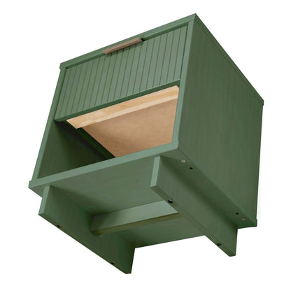 Manhattan Comfort Granville Modern Nightstand with 2 Full Extension Drawers - Midnight Blue|Table de nuit moderne Granville de Manhattan Comfort avec 2 tiroirs à extension complète - bleu minuit