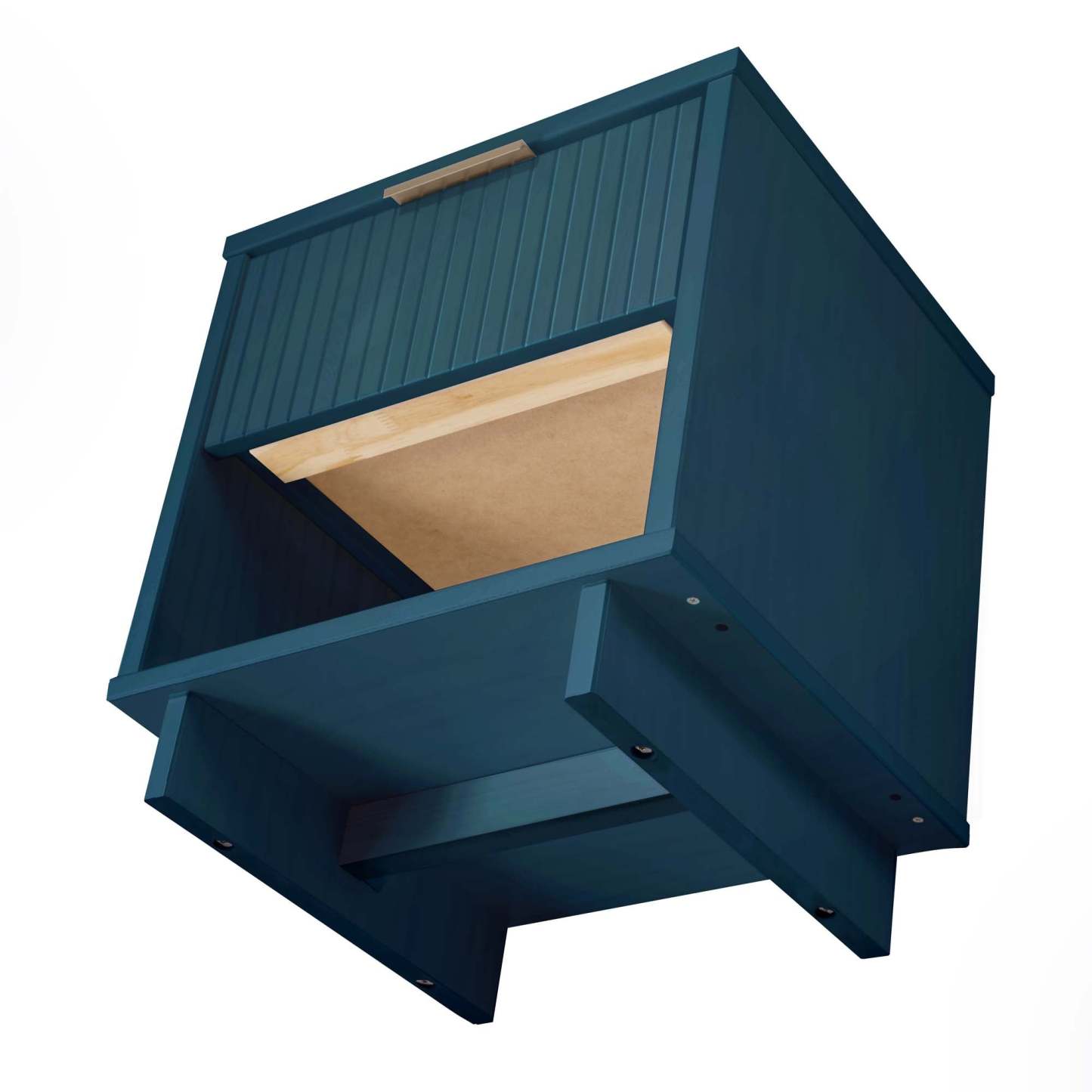 Manhattan Comfort Granville Modern Nightstand with 2 Full Extension Drawers - Light Grey|Table de nuit moderne Granville de Manhattan Comfort avec 2 tiroirs à extension complète - gris clair