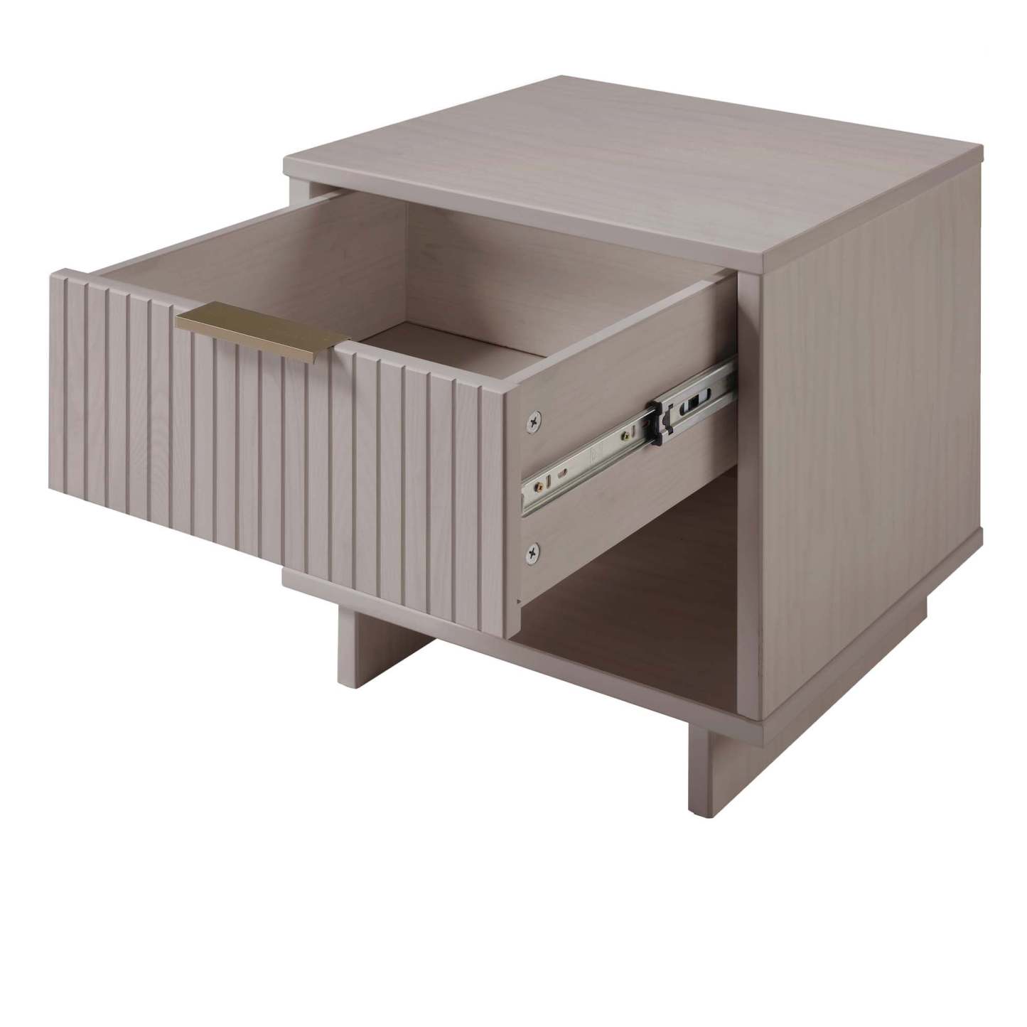 Manhattan Comfort Granville Modern Nightstand with 2 Full Extension Drawers - Dark Grey|Table de nuit moderne Granville de Manhattan Comfort avec 2 tiroirs à extension complète - gris foncé