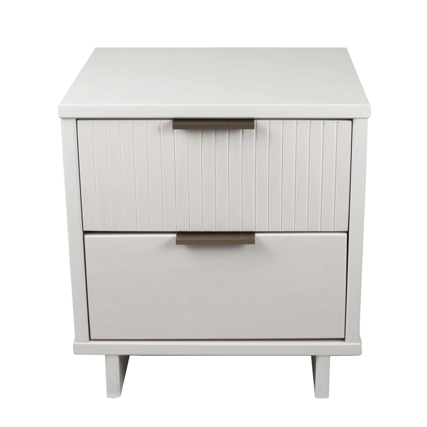 Manhattan Comfort Granville Modern Nightstand with Full Extension Drawer - Blanc|Table de nuit moderne Granville de Manhattan Comfort avec tiroir à extension complète - blanche