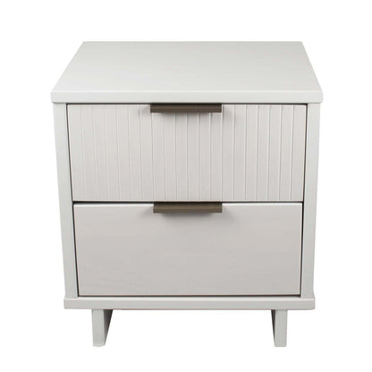 Manhattan Comfort Granville Modern Nightstand with Full Extension Drawer - Blanc|Table de nuit moderne Granville de Manhattan Comfort avec tiroir à extension complète - blanche