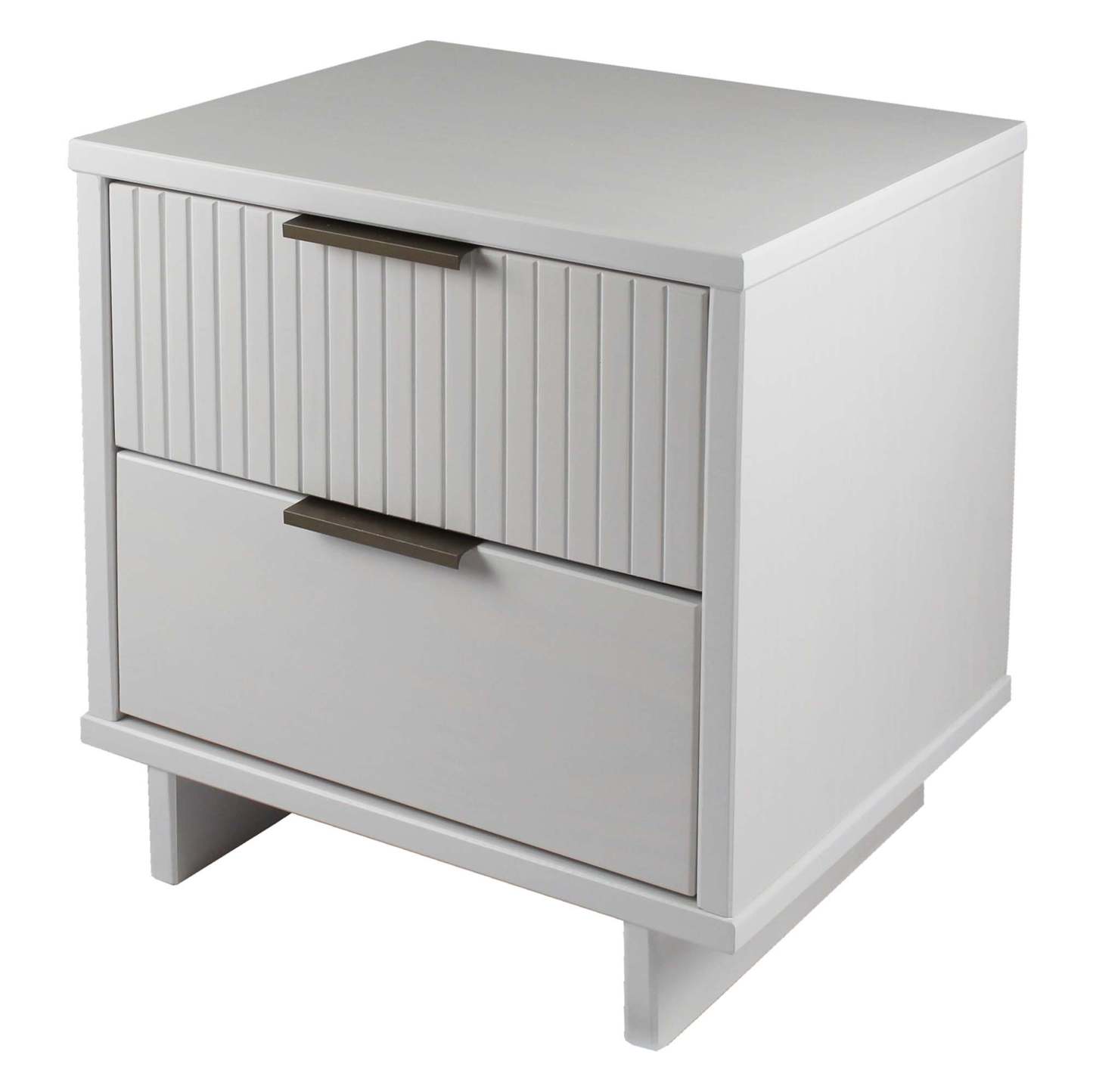 Manhattan Comfort Granville Modern Nightstand with Full Extension Drawer - Blanc|Table de nuit moderne Granville de Manhattan Comfort avec tiroir à extension complète - blanche