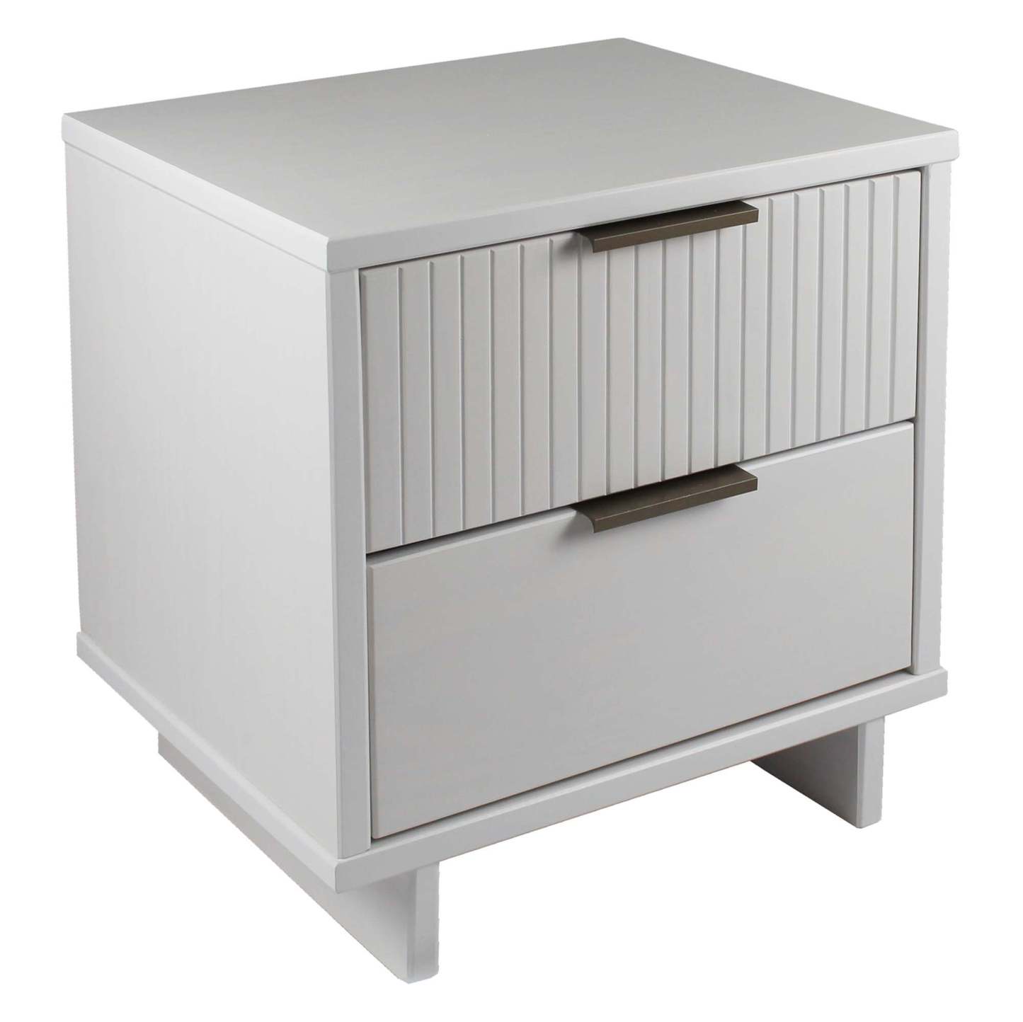 Manhattan Comfort Granville Modern Nightstand with Full Extension Drawer - Blanc|Table de nuit moderne Granville de Manhattan Comfort avec tiroir à extension complète - blanche