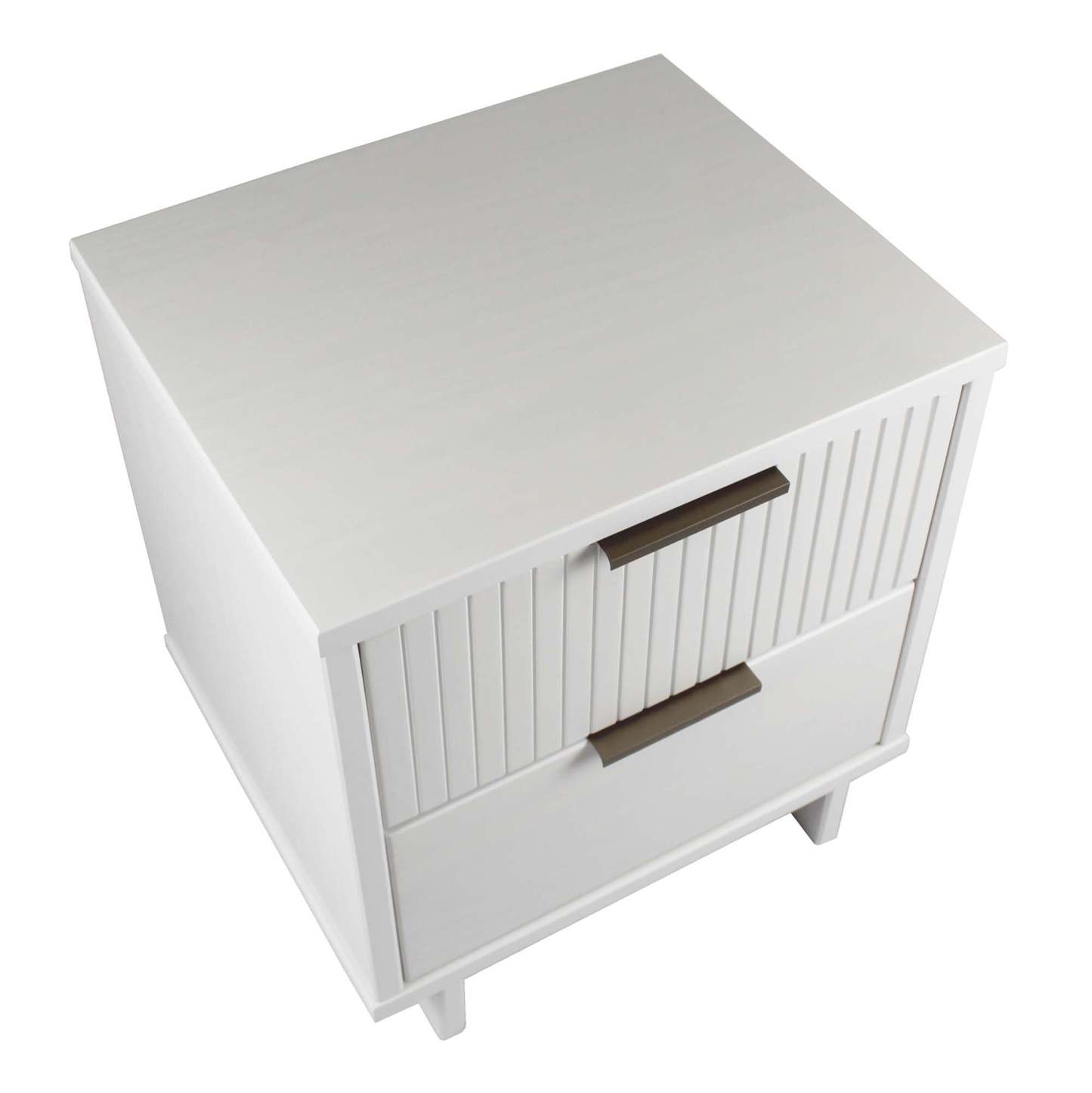 Manhattan Comfort Granville Modern Nightstand with Full Extension Drawer - Blanc|Table de nuit moderne Granville de Manhattan Comfort avec tiroir à extension complète - blanche