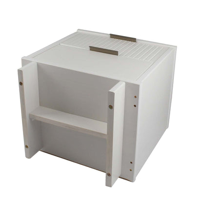 Manhattan Comfort Granville Modern Nightstand with Full Extension Drawer - Blanc|Table de nuit moderne Granville de Manhattan Comfort avec tiroir à extension complète - blanche