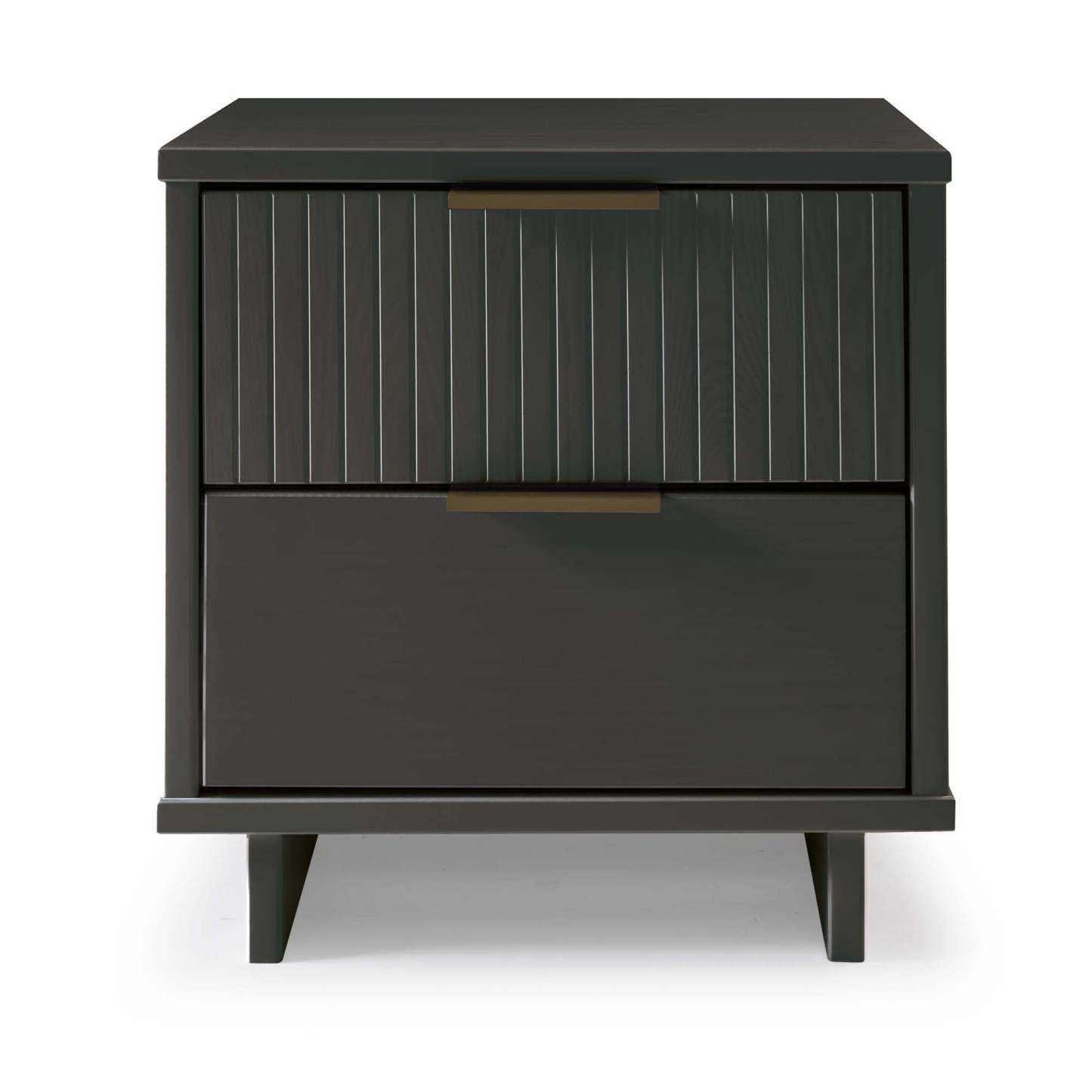 Manhattan Comfort Granville Modern Nightstand with Full Extension Drawer - Black|Table de nuit moderne Granville de Manhattan Comfort avec tiroir à extension complète - noire