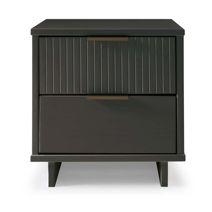 Manhattan Comfort Granville Modern Nightstand with Full Extension Drawer - Black|Table de nuit moderne Granville de Manhattan Comfort avec tiroir à extension complète - noire