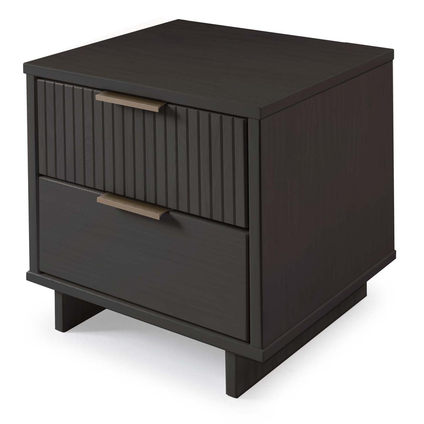 Manhattan Comfort Granville Modern Nightstand with Full Extension Drawer - Black|Table de nuit moderne Granville de Manhattan Comfort avec tiroir à extension complète - noire