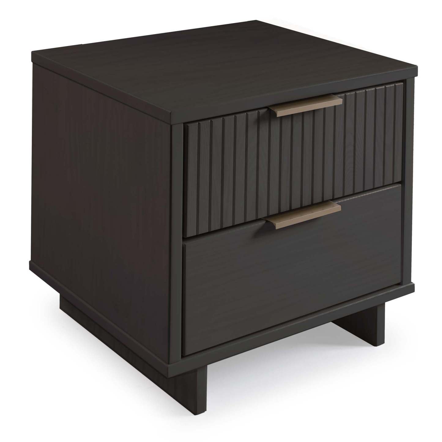 Manhattan Comfort Granville Modern Nightstand with Full Extension Drawer - Black|Table de nuit moderne Granville de Manhattan Comfort avec tiroir à extension complète - noire