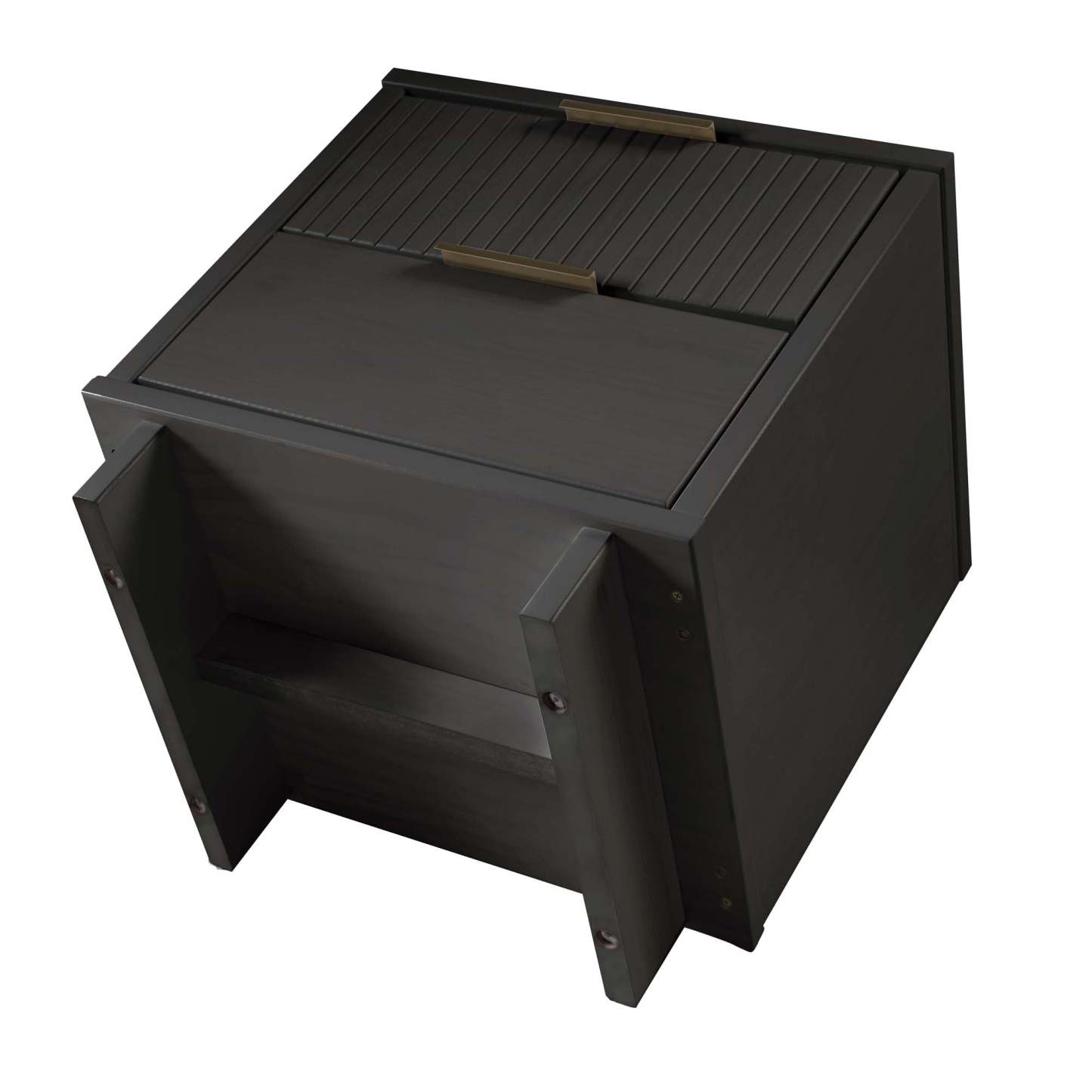 Manhattan Comfort Granville Modern Nightstand with Full Extension Drawer - Black|Table de nuit moderne Granville de Manhattan Comfort avec tiroir à extension complète - noire