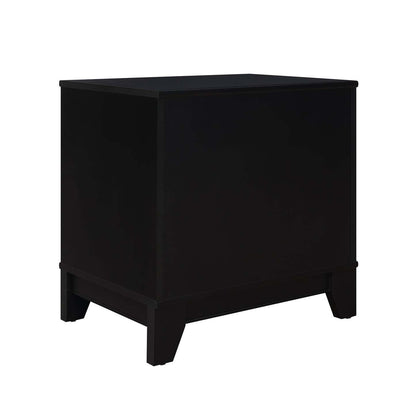 Manhattan Comfort Sheridan Modern Cane Nightstand - Black|Table de nuit moderne Sheridan de Manhattan Comfort avec cannage - noire