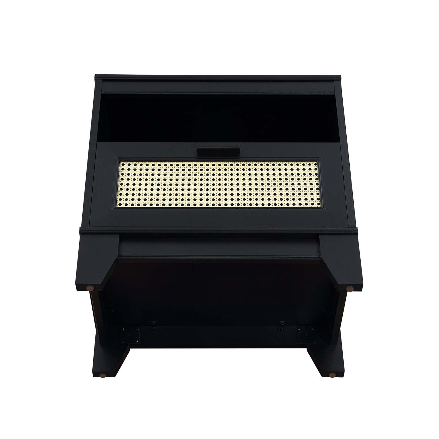 Manhattan Comfort Sheridan Modern Cane Nightstand - Black|Table de nuit moderne Sheridan de Manhattan Comfort avec cannage - noire