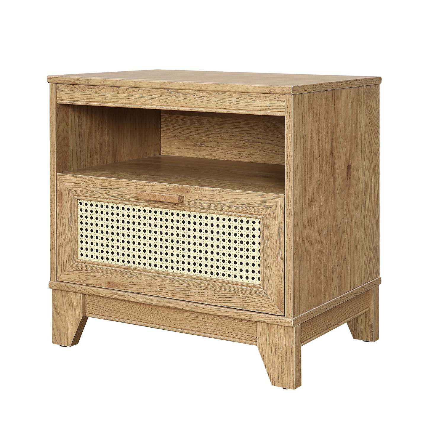 Manhattan Comfort Sheridan Modern Cane Nightstand - Natural|Table de nuit moderne Sheridan de Manhattan Comfort avec cannage - naturel