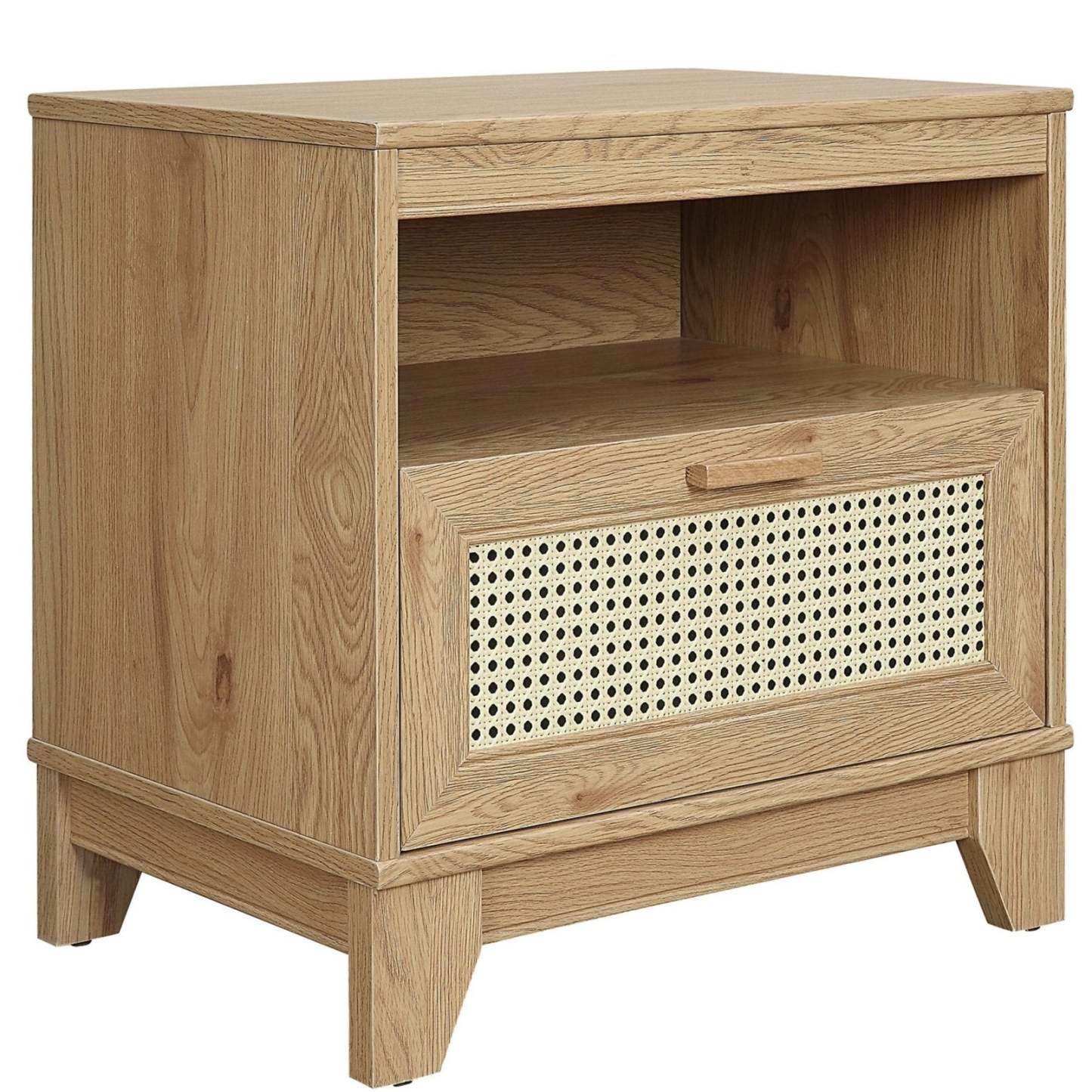 Manhattan Comfort Sheridan Modern Cane Nightstand - Natural|Table de nuit moderne Sheridan de Manhattan Comfort avec cannage - naturel