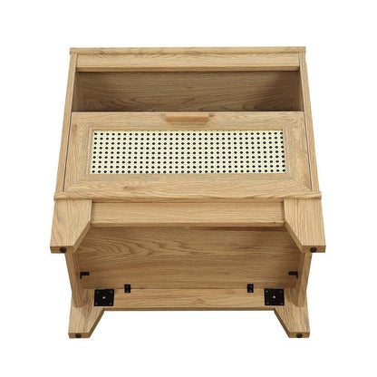 Manhattan Comfort Sheridan Modern Cane Nightstand - Natural|Table de nuit moderne Sheridan de Manhattan Comfort avec cannage - naturel