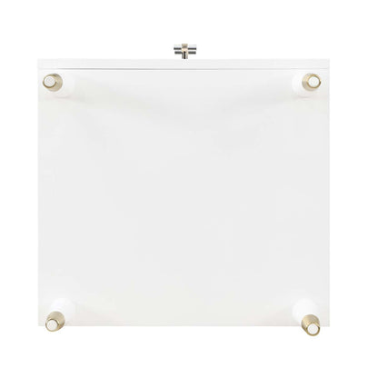 Manhattan Comfort Stanton Modern Nightstand with 2 Full Extension Drawers &amp; Solid Wood Legs - White|Table de nuit moderne Stanton de Manhattan Comfort avec 2 tiroirs à extension complète et pattes en bois massif- blanche