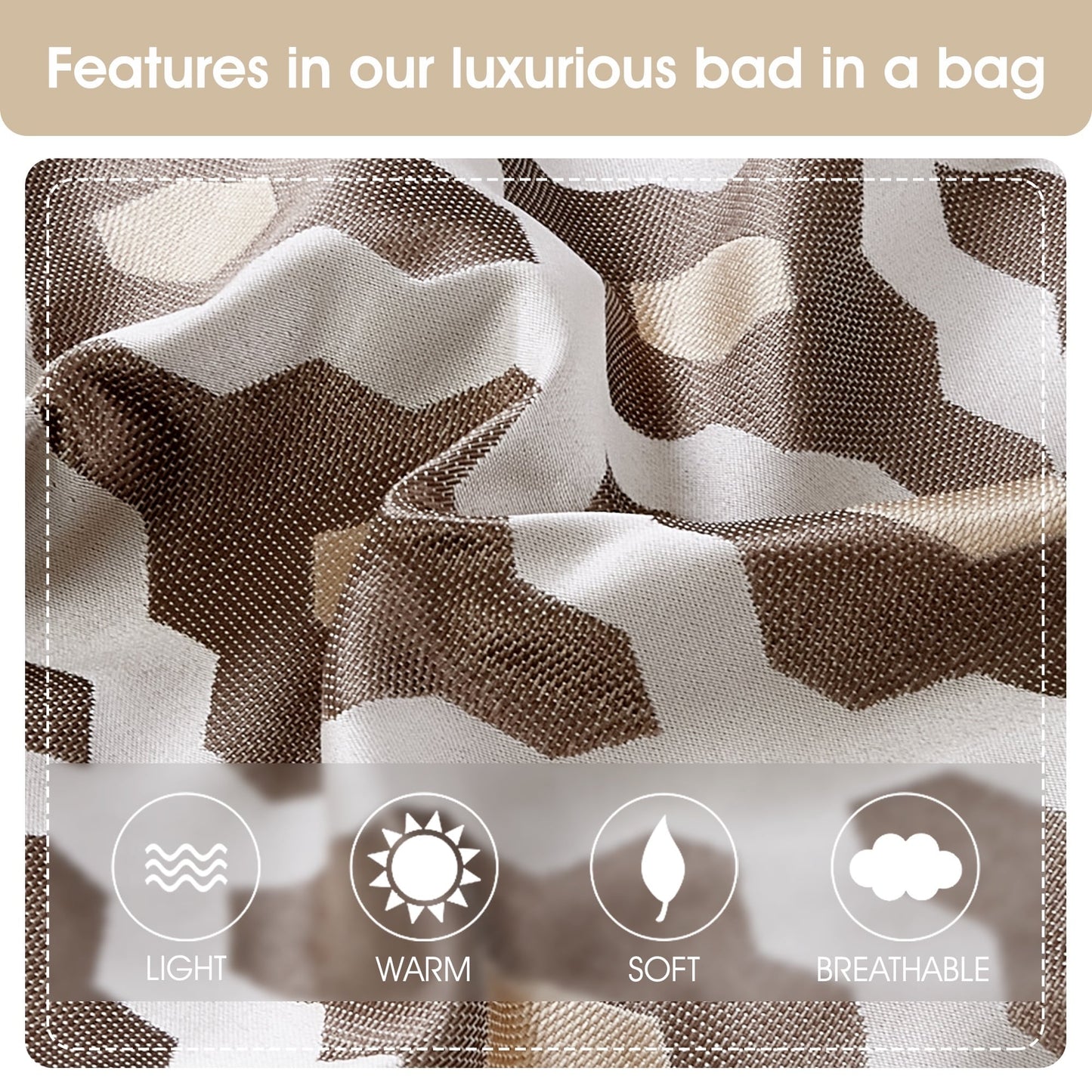 Ensemble de couette géométrique de luxe 10 pièces Nanshing Calvin