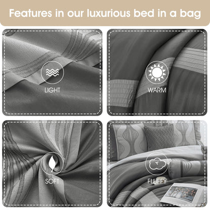 Ensemble de couette géométrique moderne 7 pièces Nanshing Daniella