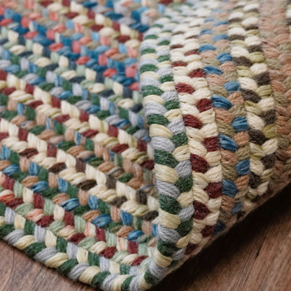 Tapis en laine multicolore tressé New England de Colonial Mills