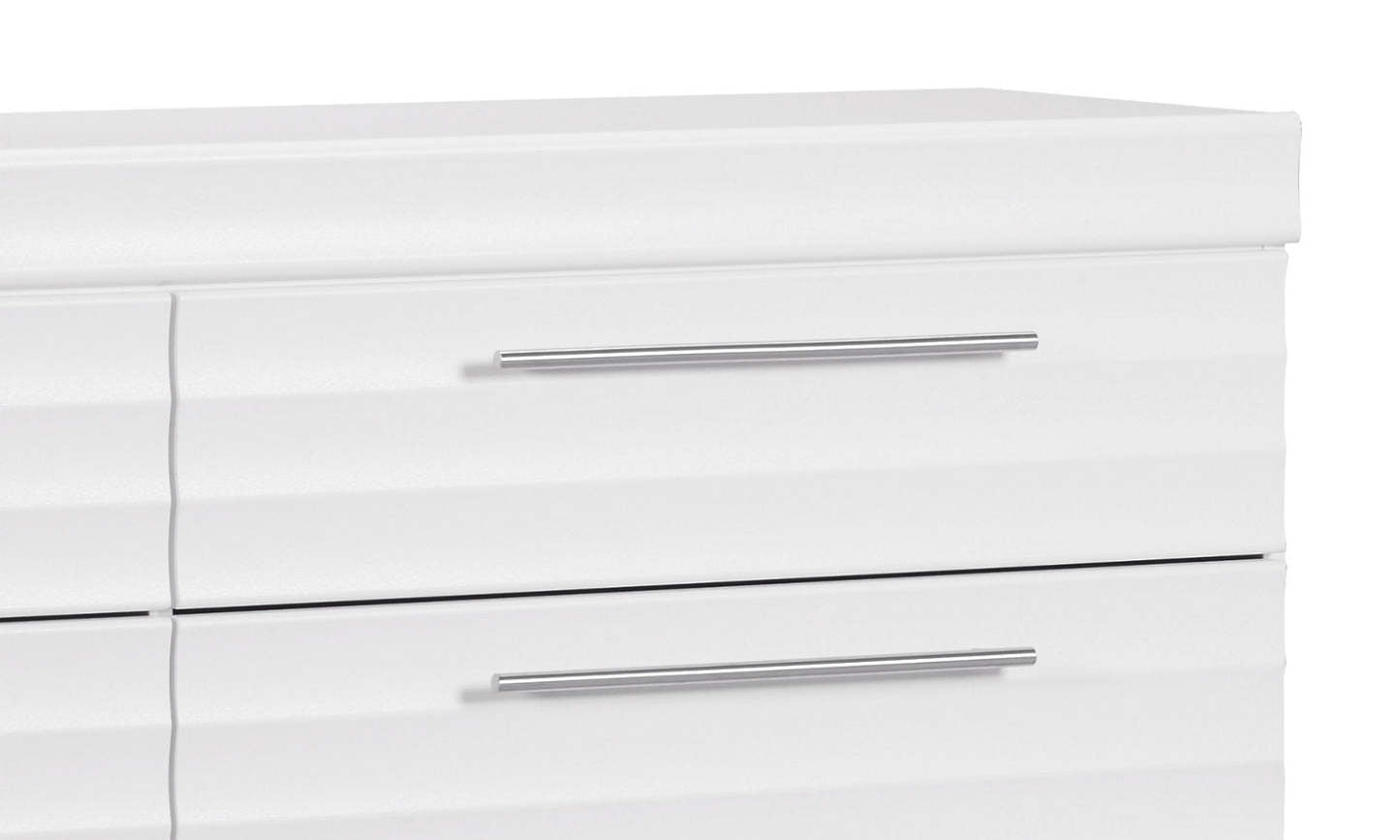 Olivia 6-Piece Queen Storage Bedroom Package with 2 Nightstands – White|Ensemble de chambre à coucher Olivia 6 pièces avec lit double de rangement et 2 tables de nuit - blanc