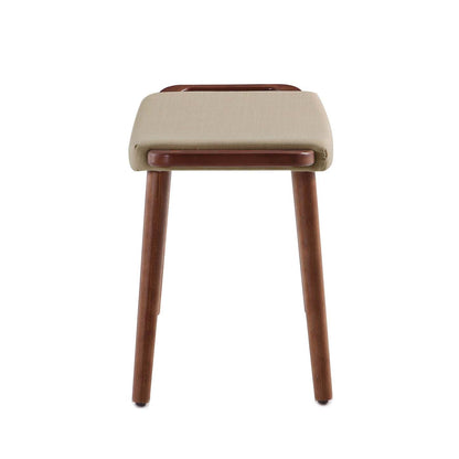 Manhattan Comfort Geta Ottoman - Orge et Noyer Antique|Pouf Geta de Manhattan Comfort - orge et noyer antique