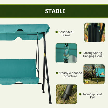 Balançoire de jardin Outsunny pour 3 personnes