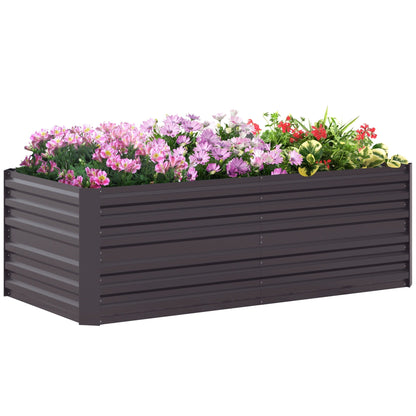 Jardinière surélevée Outsunny, 71 x 36 x 23 cm, en acier galvanisé, pour plantes d'extérieur avec tiges renforcées