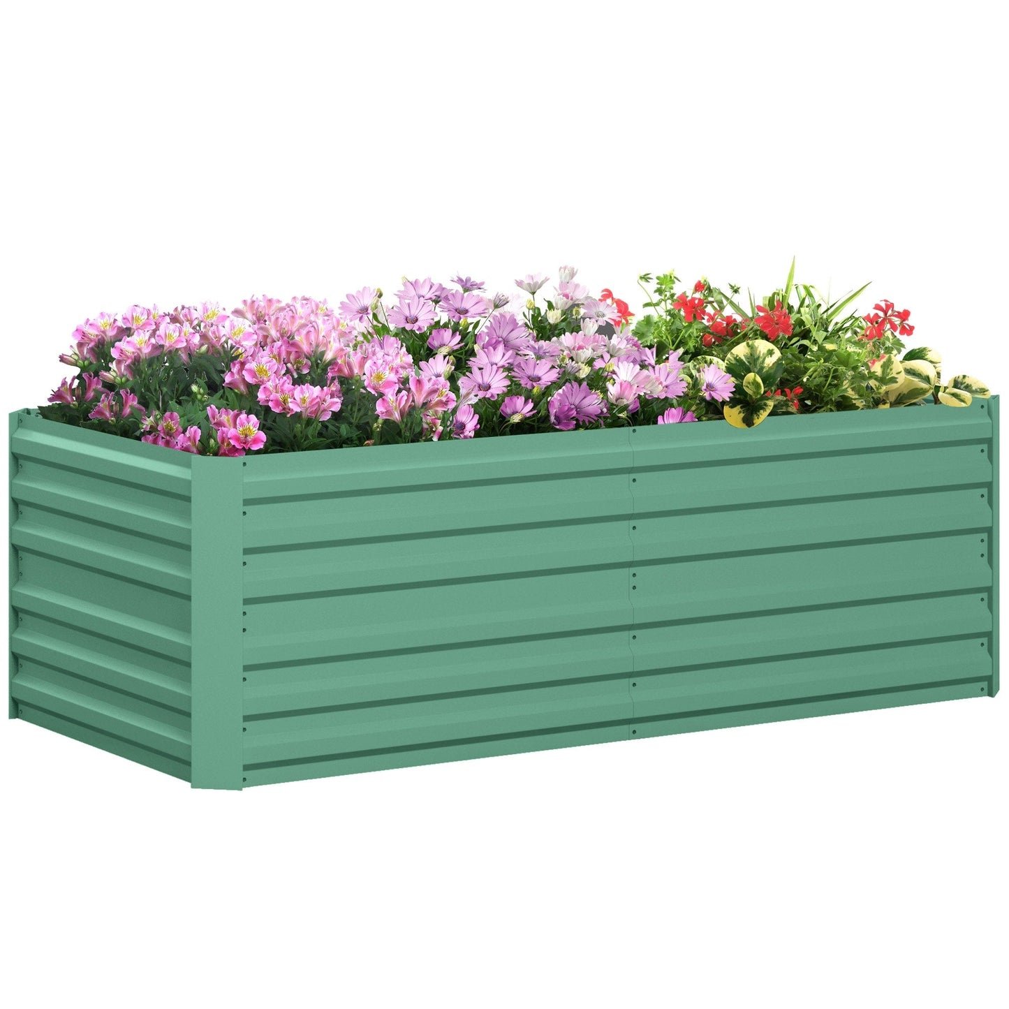Jardinière surélevée Outsunny, 71 x 36 x 23 cm, en acier galvanisé, pour plantes d'extérieur avec tiges renforcées