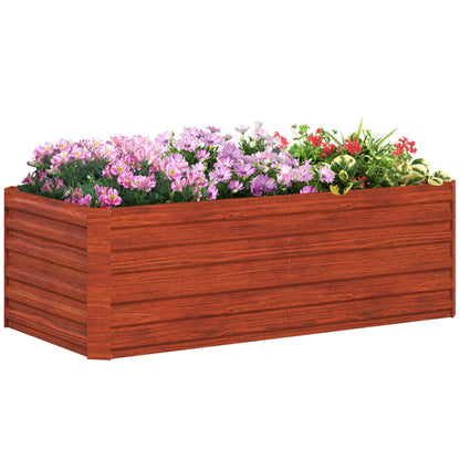 Jardinière surélevée Outsunny, 71 x 36 x 23 cm, en acier galvanisé, pour plantes d'extérieur avec tiges renforcées