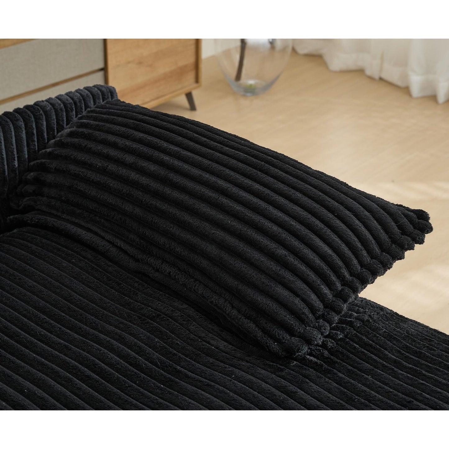 Canapé-lit surdimensionné en velours côtelé moelleux et réglable