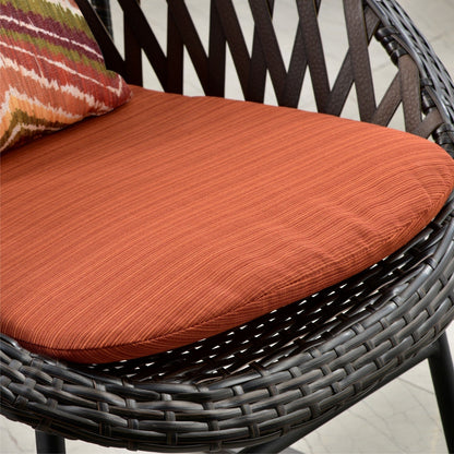 Ensemble bistrot OVIOS 3 pièces avec chaises à bascule et table basse en verre