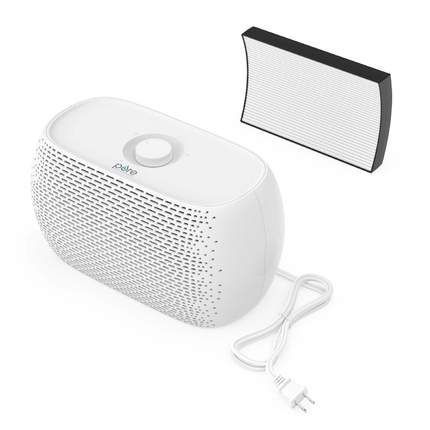 PureZone Breeze Tabletop HEPA Air Purifier - CA-PECOMPAP|Purificateur d’air de table PureZone Breeze avec filtre HEPA - CA-PECOMPAP