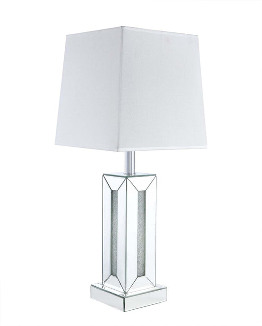 Persia 30.7 Glam Lampe de table avec verre, miroir et cristaux acryliques|Lampe de table somptueuse Persia de 30,7 po avec verre, miroir et cristaux en acrylique