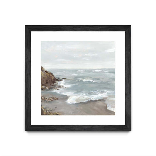 Beautiful Bay Matted and Framed Black 36x36 Wall Art|Œuvre d’art murale encadrée noire et mate « Beautiful Bay » 36 x 36