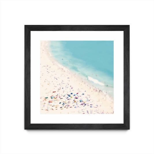 Beach Love Matted and Framed Black 36x36 Wall Art|Œuvre d’art murale encadrée noire et mate « Beach Love » 36 x 36