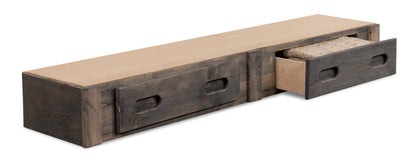 Piper Lit gigogne de rangement sous lit à 2 tiroirs pour enfants, bois de pin massif - Bois flotté gris | Lit gigogne de rangement sous le lit Piper à 2 tiroirs en pin massif pour enfants - gris bois de grève