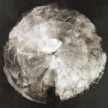 Œuvre d'art murale géante « Touch Of Darkened Silver » 72 x 72