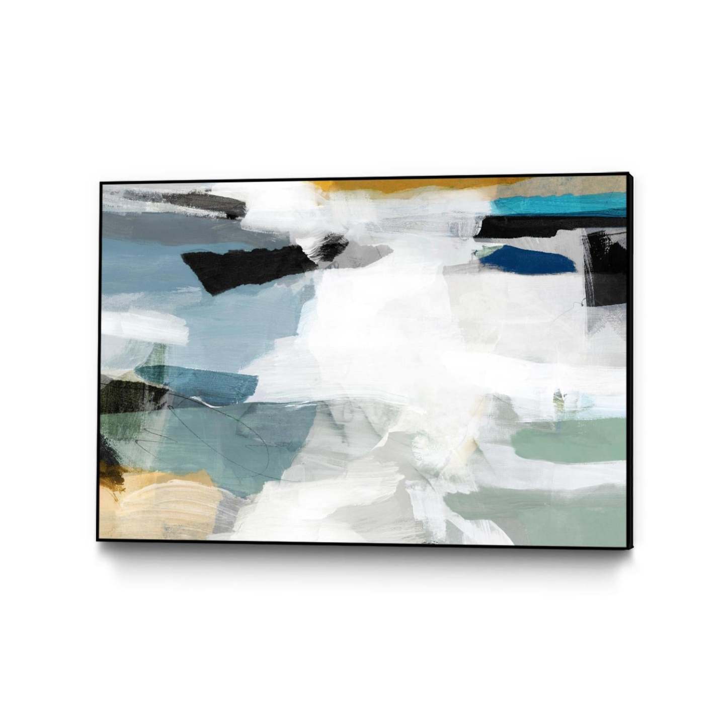Brush Formation Ii Canvas Framed Black 36x24 Wall Art|Œuvre d'art murale sur toile encadrée noire « Brush Formation Ii » 36 x 24