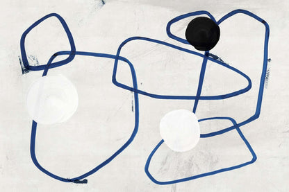 Œuvre d'art murale géante « Midblue I » 84 x 54