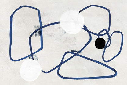 Œuvre d'art murale géante « Midblue II » 72 x 48