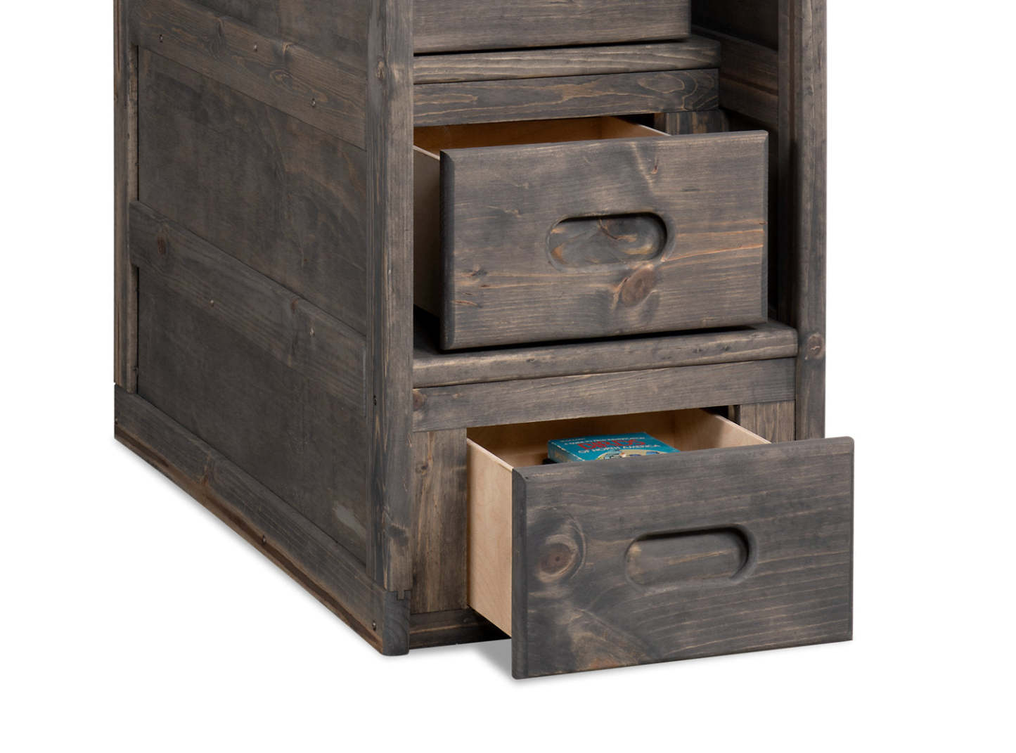 Piper 4-Drawer Bedroom Stairway Chest for Kids, 21W - Driftwood Grey | Commode escalier de chambre à coucher Piper de 21 po (L) à 4 tiroirs pour enfants - gris bois de grève